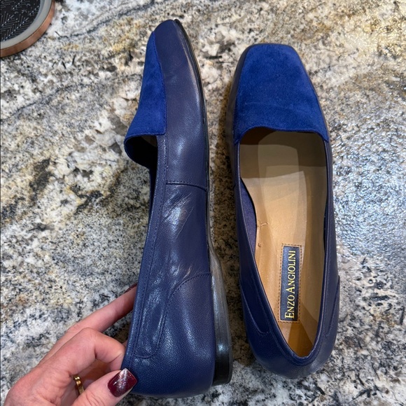 Enzo Angiolini Women's Navy and Royal Blue Flats - Picture 4 of 6